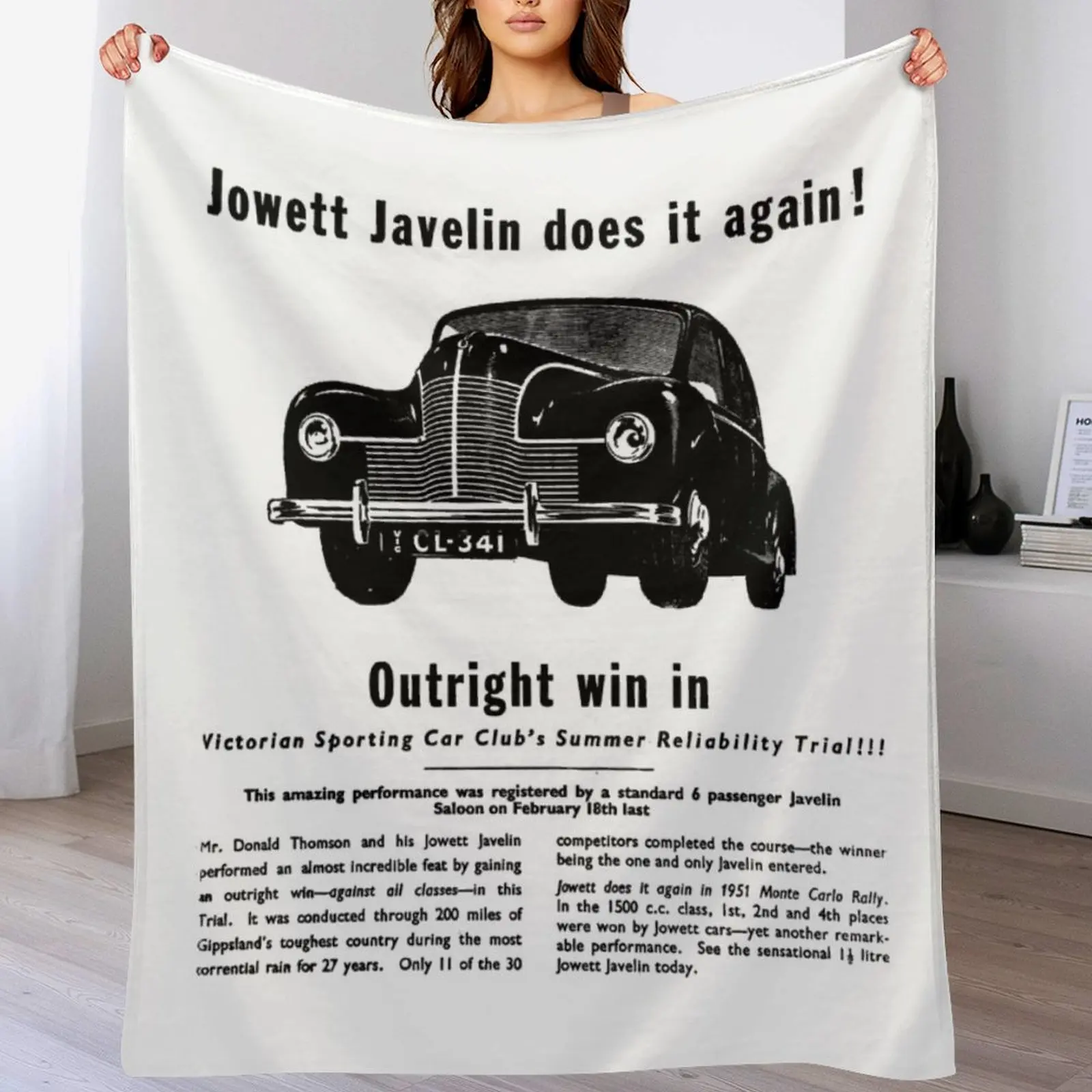 Javelin Throwing - JOWETT JAVELIN 담요 가정 거실용 세련된