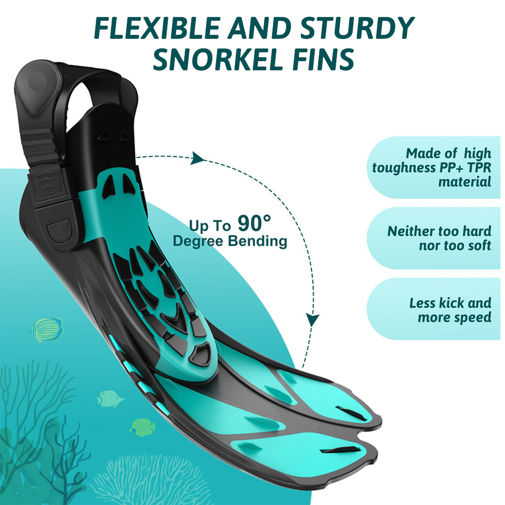 스노클 핀 수영 오리발 조절 가능한 버클 짧은 실리콘  - Swim Fin Short Blade 리뷰 및 가격