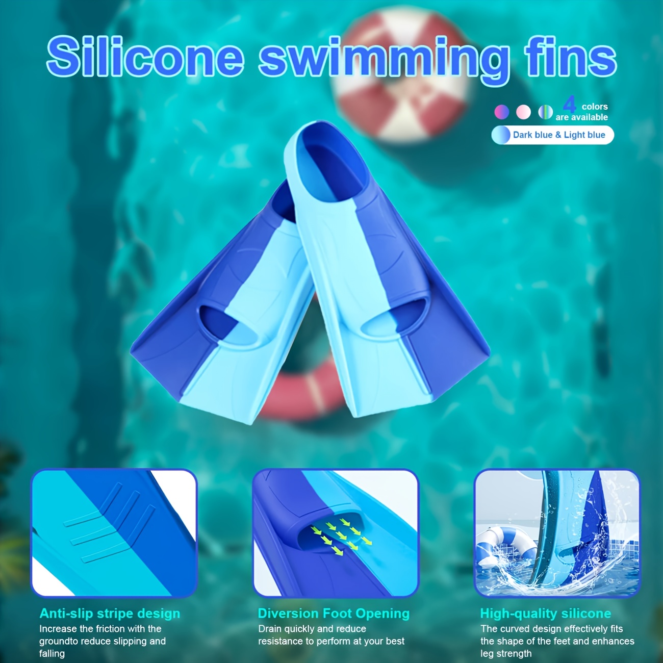 실리콘 수영 오리발 풀풋 포켓 플로팅 버클 스노클링 다 - Swim Fin Short Blade 리뷰 및 가격