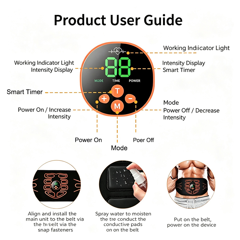 복부 토닝 벨트 스마트 복근 트레이너 근육 토너 바디  - Sports Equipment At Home 리뷰 및 가격