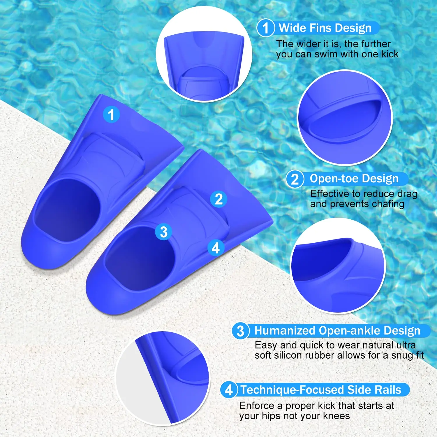 수영 훈련 지느러미 실리콘 전문 스쿠버 다이빙 지느러미 - Swim Fin Short Blade 리뷰 및 가격