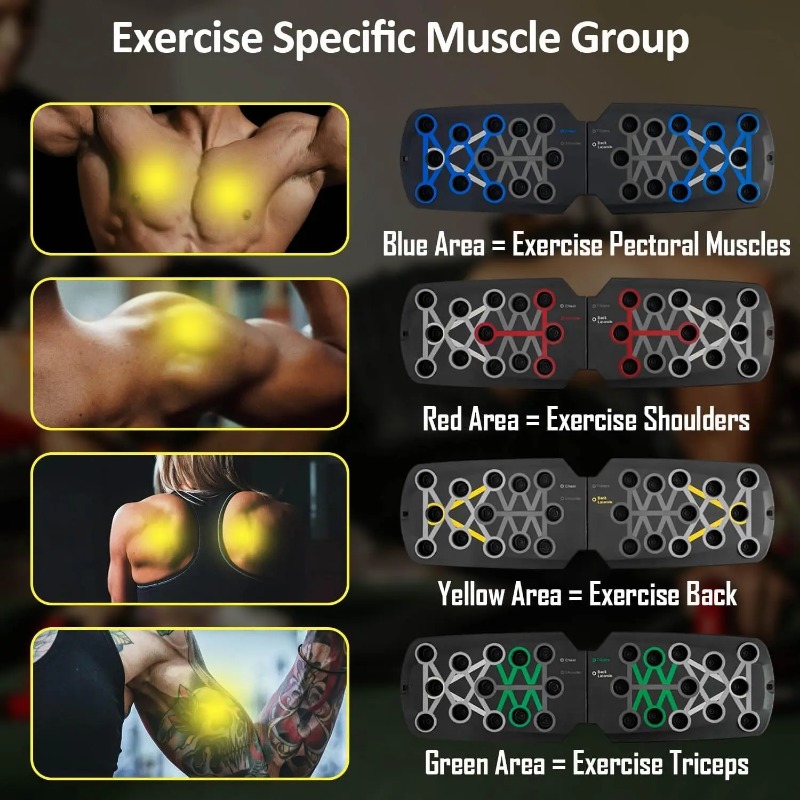 저항 밴드가 있는 접이식 푸시업 보드, 다기능 푸시업  - Sports Equipment At Home 리뷰 및 가격
